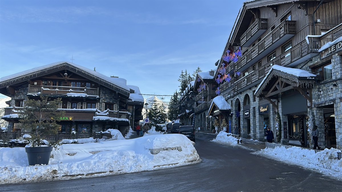 Courchevel 1850 ski resort in winter, France